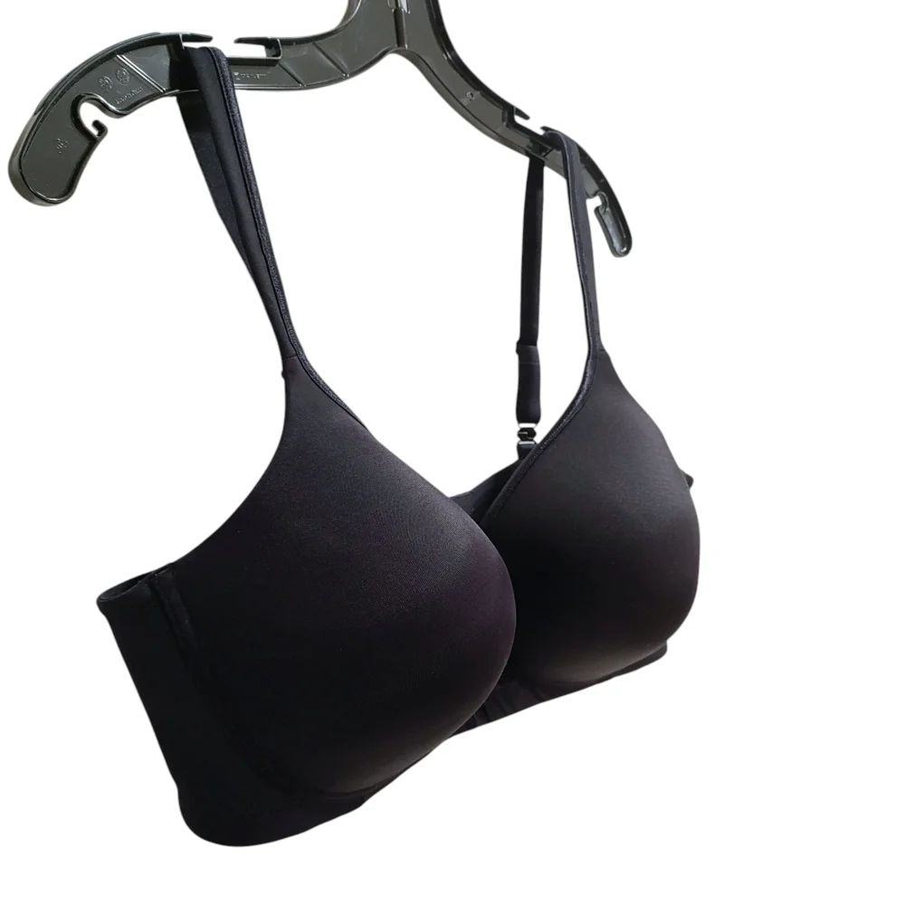 Vanity Fair Wireless Body Caress Full Coverage Black Bra 72335‎ - 40D